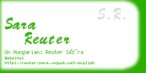 sara reuter business card